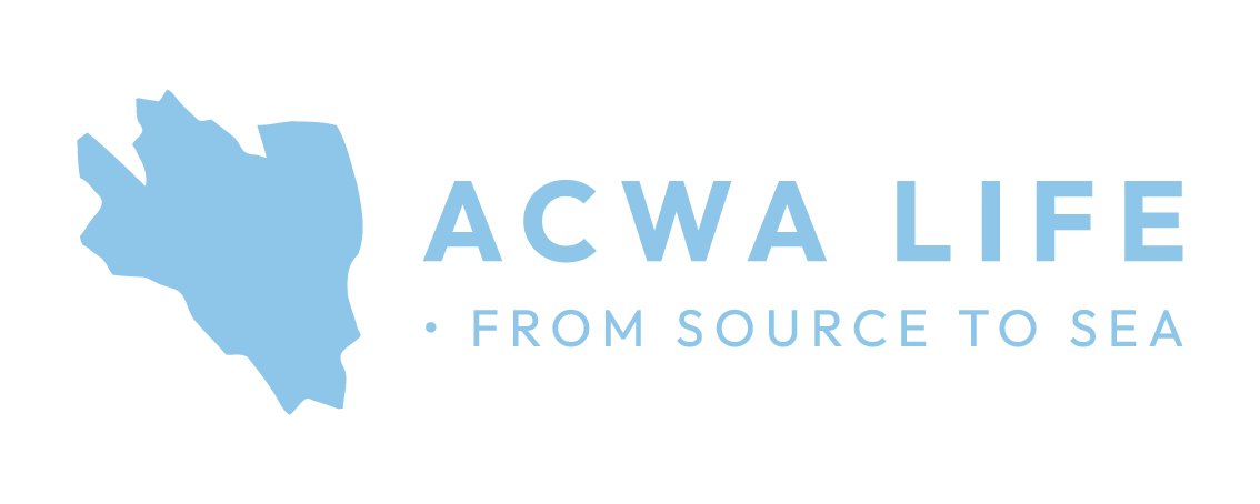 ACWA LIFE -hankkeen logo, jossa lukee ”ACWA LIFE – From Source to Sea”.
