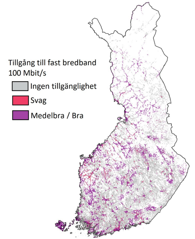 Det finns regionala skillnader i tillgången till snabba anslutningar